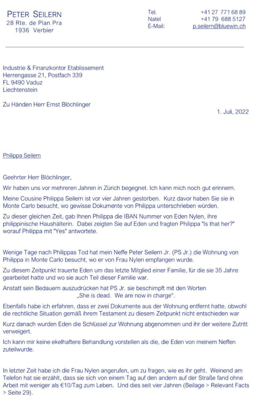 corresp 1 7 22 Blo 1